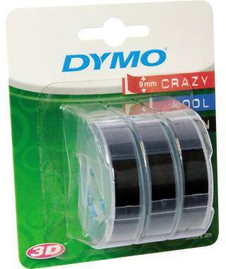 DYMO Prägeband S0847730 für 9mmx3m schwarz 3 St./Pack.