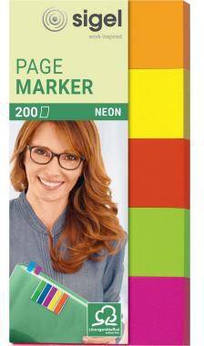 SIGEL Haftmarker Neon HN650 20x50mm farbig sortiert 5 St./Pack
