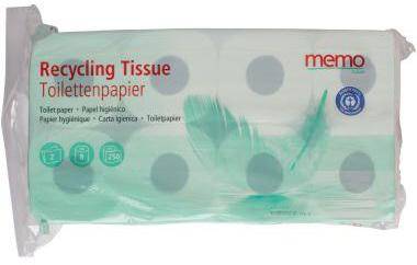 memo Toilettenpapier Recycling Tissue H1077 2lg. 250Bl. 8Rl.