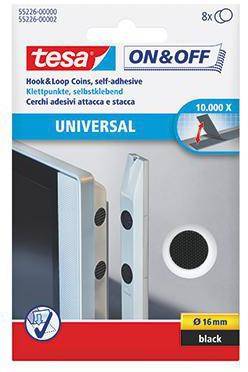 tesa Klettpunkte On & Off 55226-00000 schwarz 8 St./Pack.
