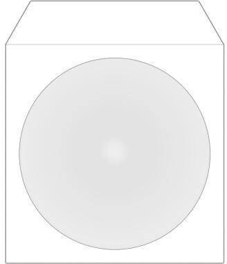 Media Range CD/DVD Hülle BOX162 mF sk Papier weiß 100 St./Pack.