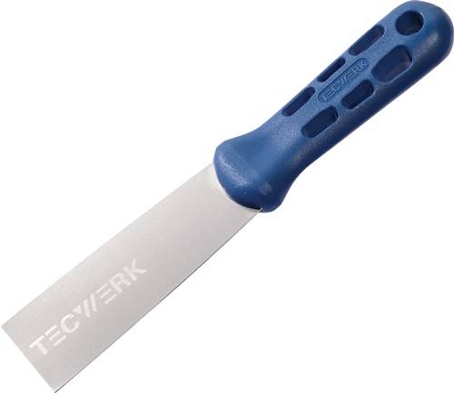 Malerspachtel B.80mm hochglanz-poliert Ku.flachoval,blau TECWERK