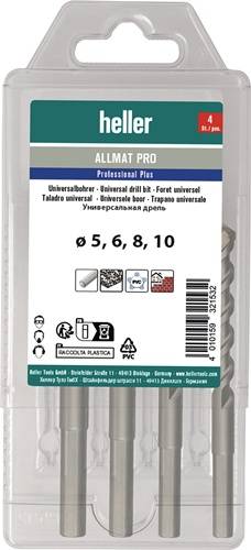 Universalbohrersatz ALLMAT PRO 4-tlg.5/6/8/10mm Dreikantschaft HELLER