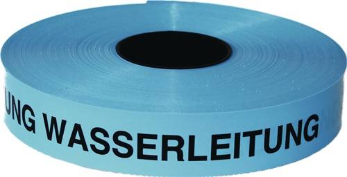 Trassenwarnband Achtung Trinkwasserleitung B.40mm L.250m blau KELMAPLAST