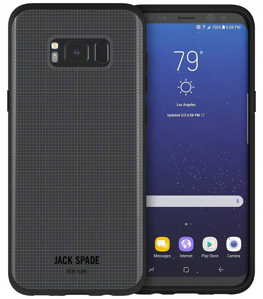 Jack Spade Graph-Check Case Clear für Samsung Galaxy S8 Plus
