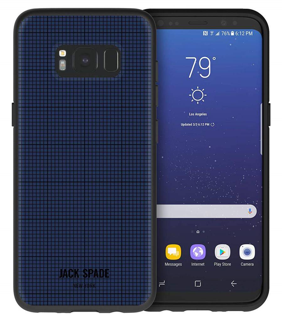 Jack Spade Graph-Check Case Navy für Samsung Galaxy S8