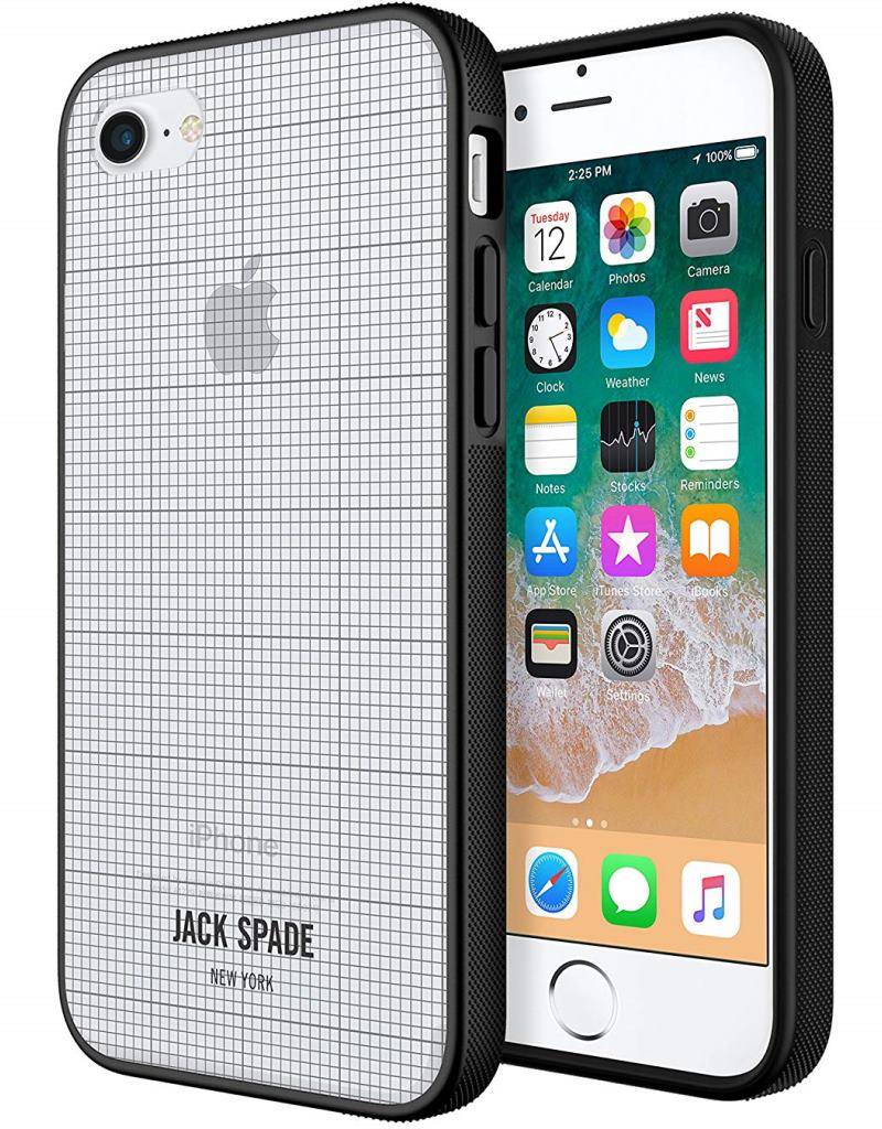 Jack Spade Graph-Check Case Clear/Black für Apple iPhone 7/8/SE 2020