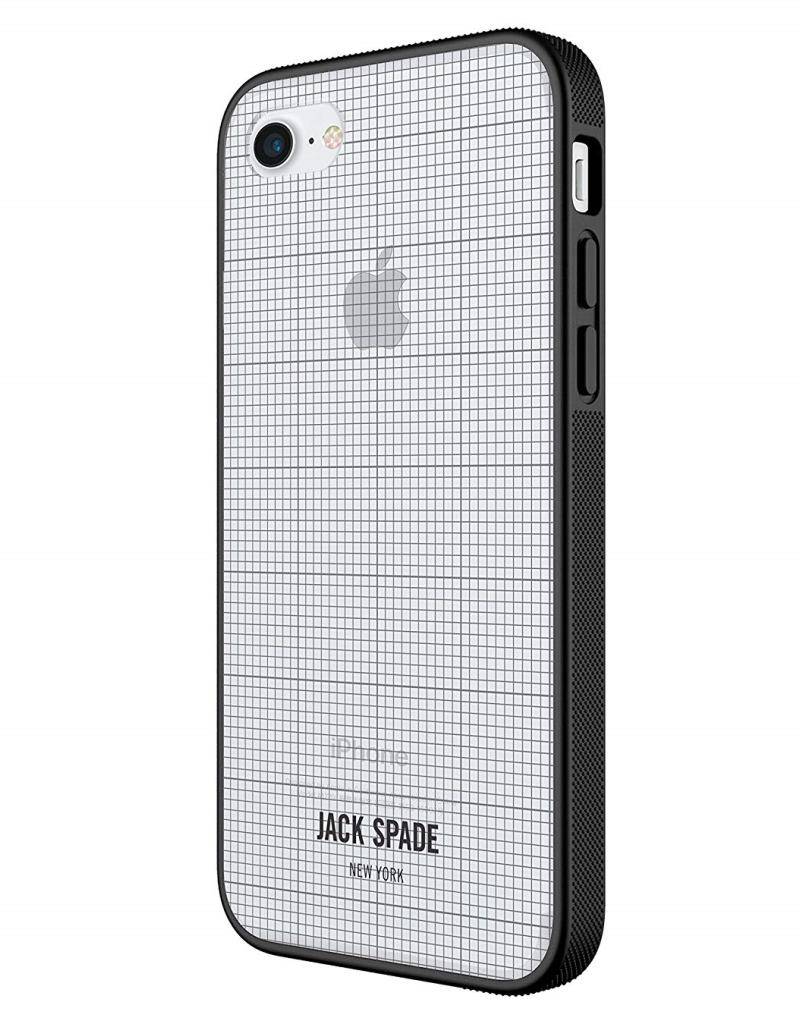 Jack Spade Graph-Check Case Clear/Black für Apple iPhone 7/8/SE 2020