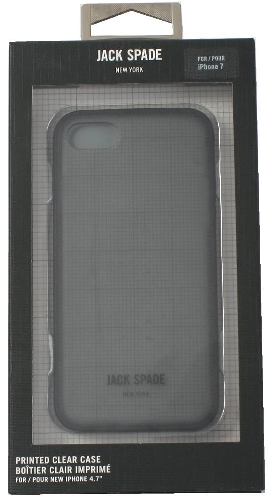 Jack Spade Graph-Check Case Clear/Black für Apple iPhone 7/8/SE 2020