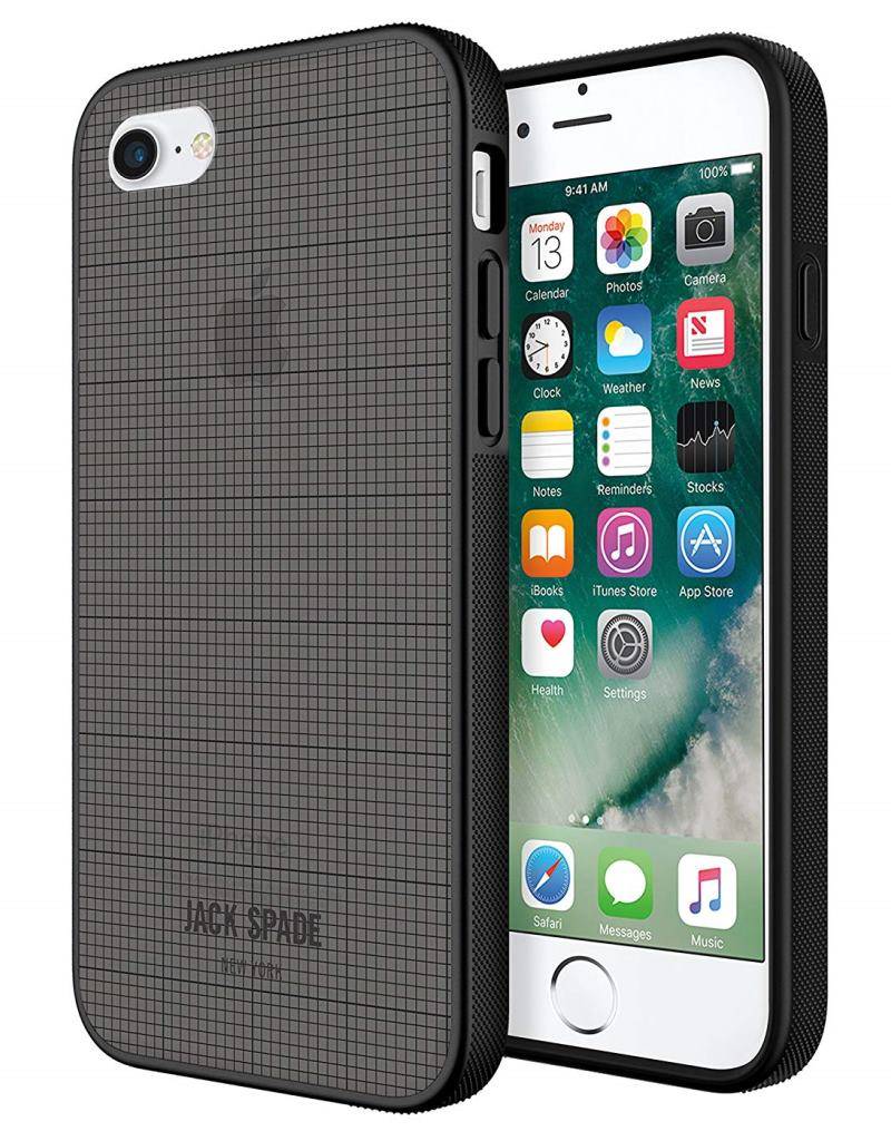 Jack Spade Graph-Check Case Smoke für Apple iPhone 7/8/SE 2020