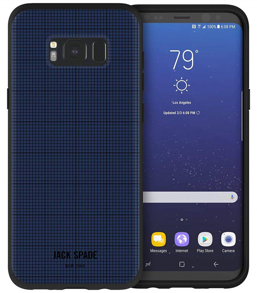 Jack Spade Graph-Check Case Navy für Samsung Galaxy S8 Plus