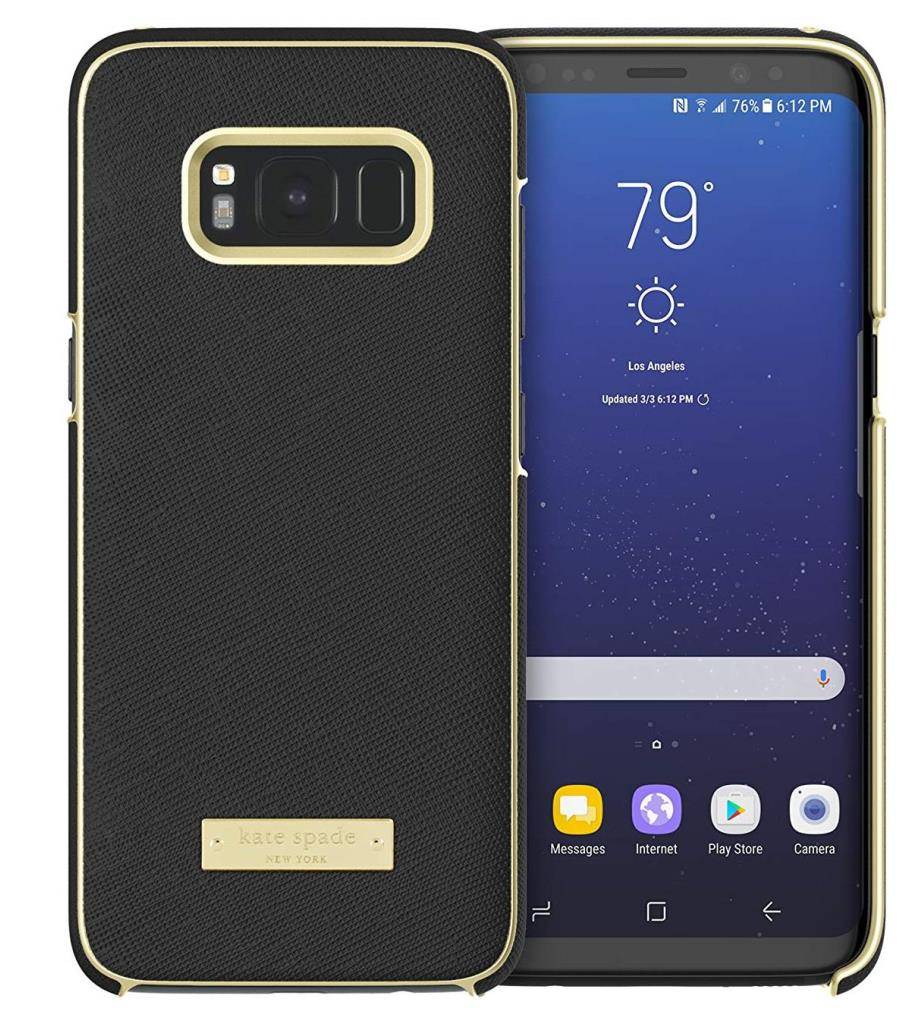 Hardshell Cover Saffiano Black für Samsung Galaxy S8