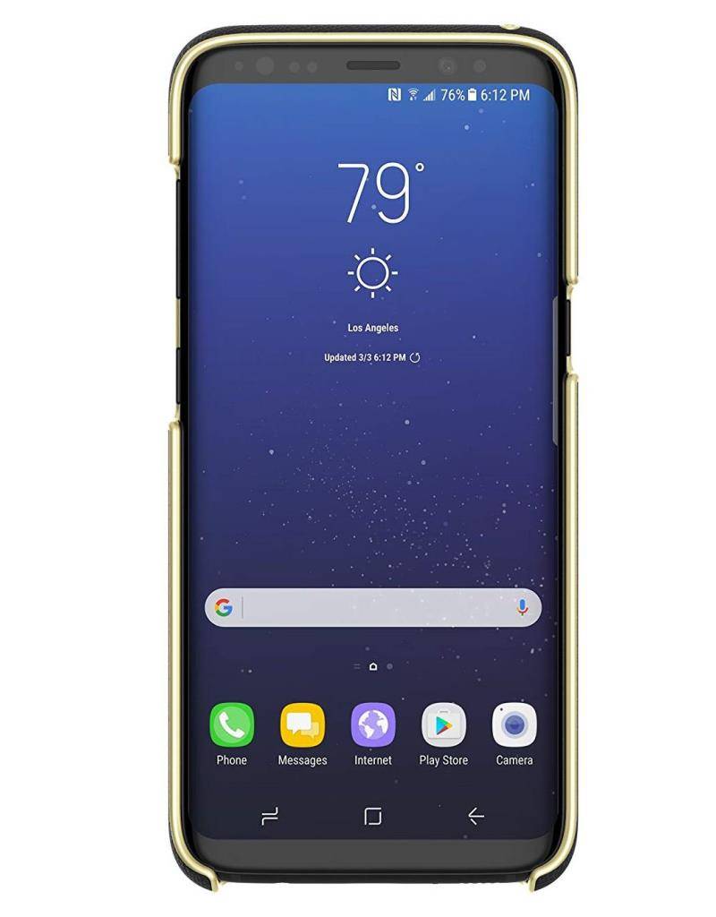 Hardshell Cover Saffiano Black für Samsung Galaxy S8