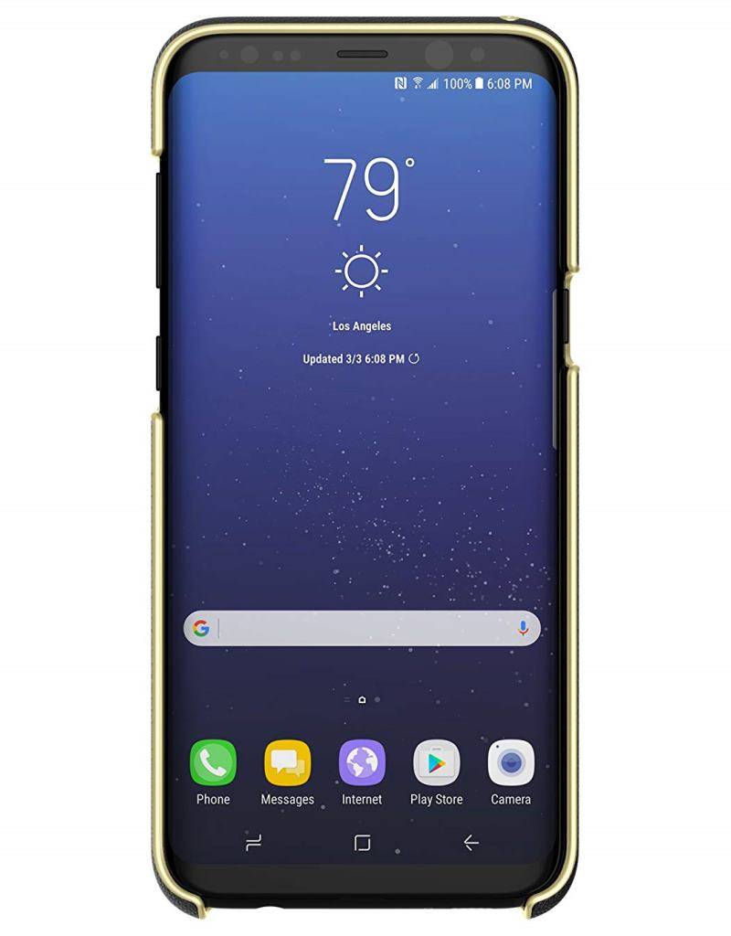 Hardshell Cover Saffiano Black für Samsung Galaxy S8 Plus