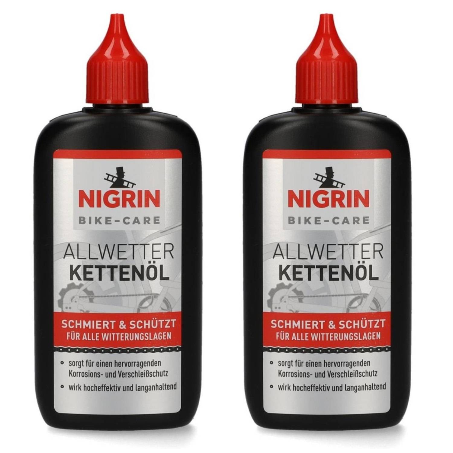2x Bike Care All-Wetter Ketten-Öl 100ml für Fahrräder