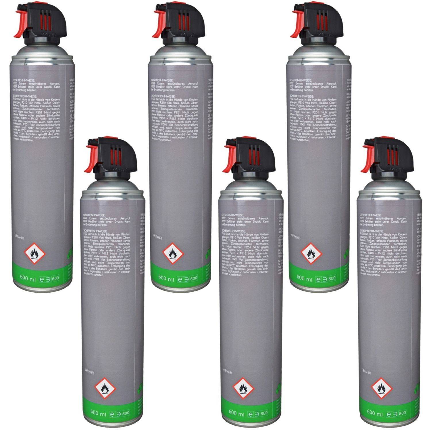 6x Druckluftspray 6 Bar