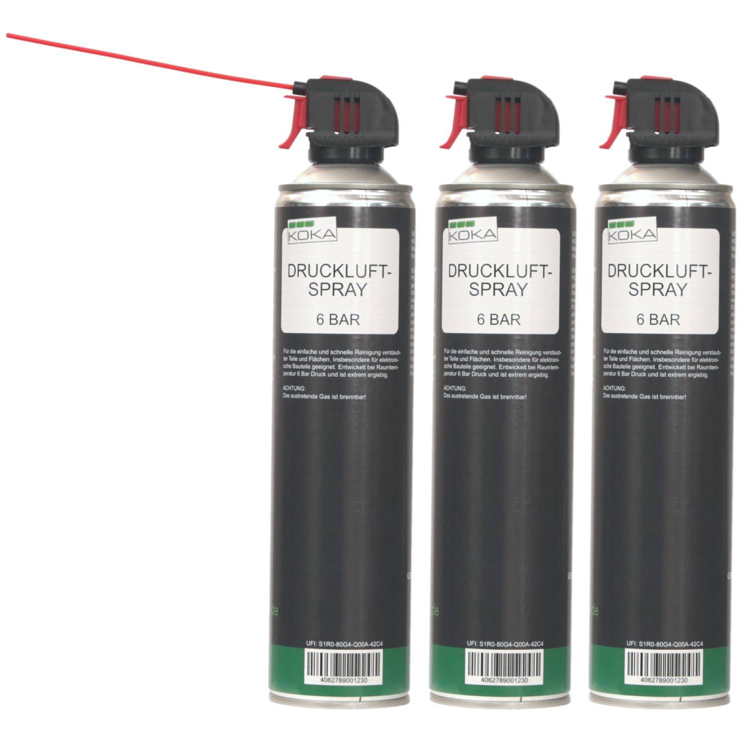 3x Druckluftspray 6 Bar