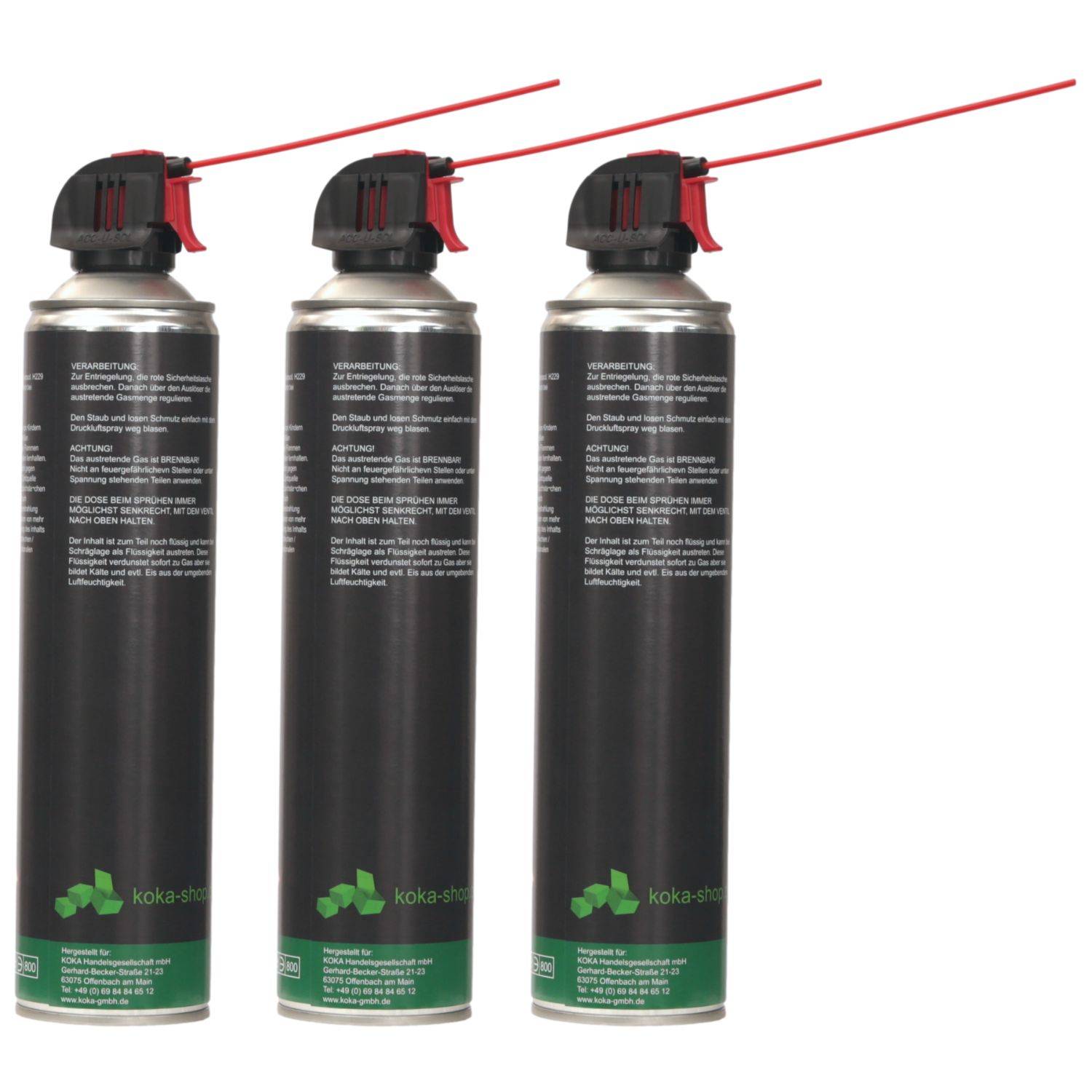 3x Druckluftspray 6 Bar