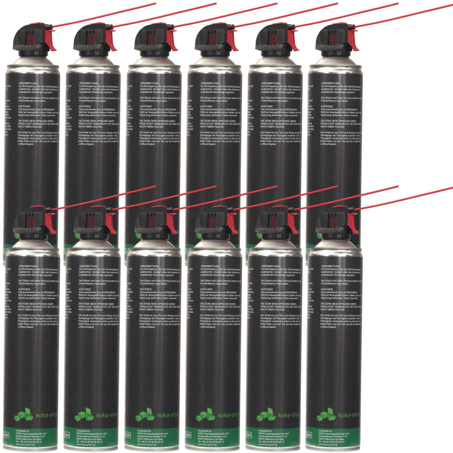 12x Druckluftspray 6 Bar