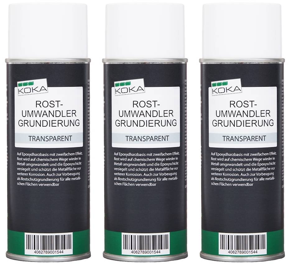 3x Rostumwandler Grundierung transparent