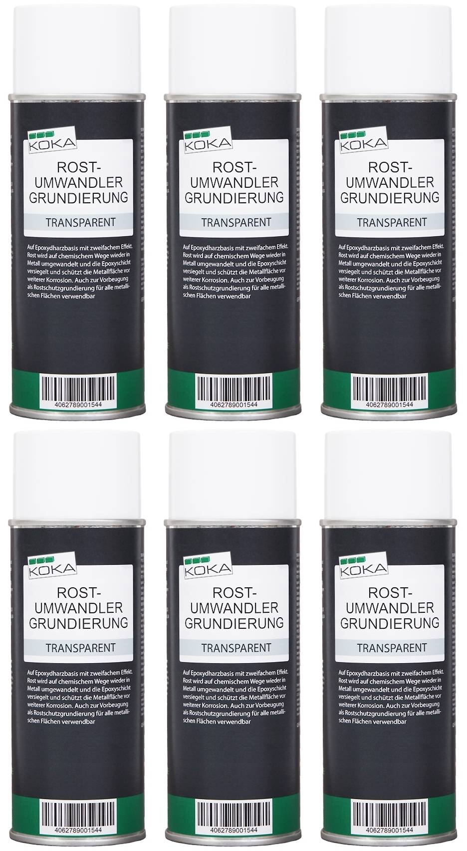 6x Rostumwandler Grundierung transparent