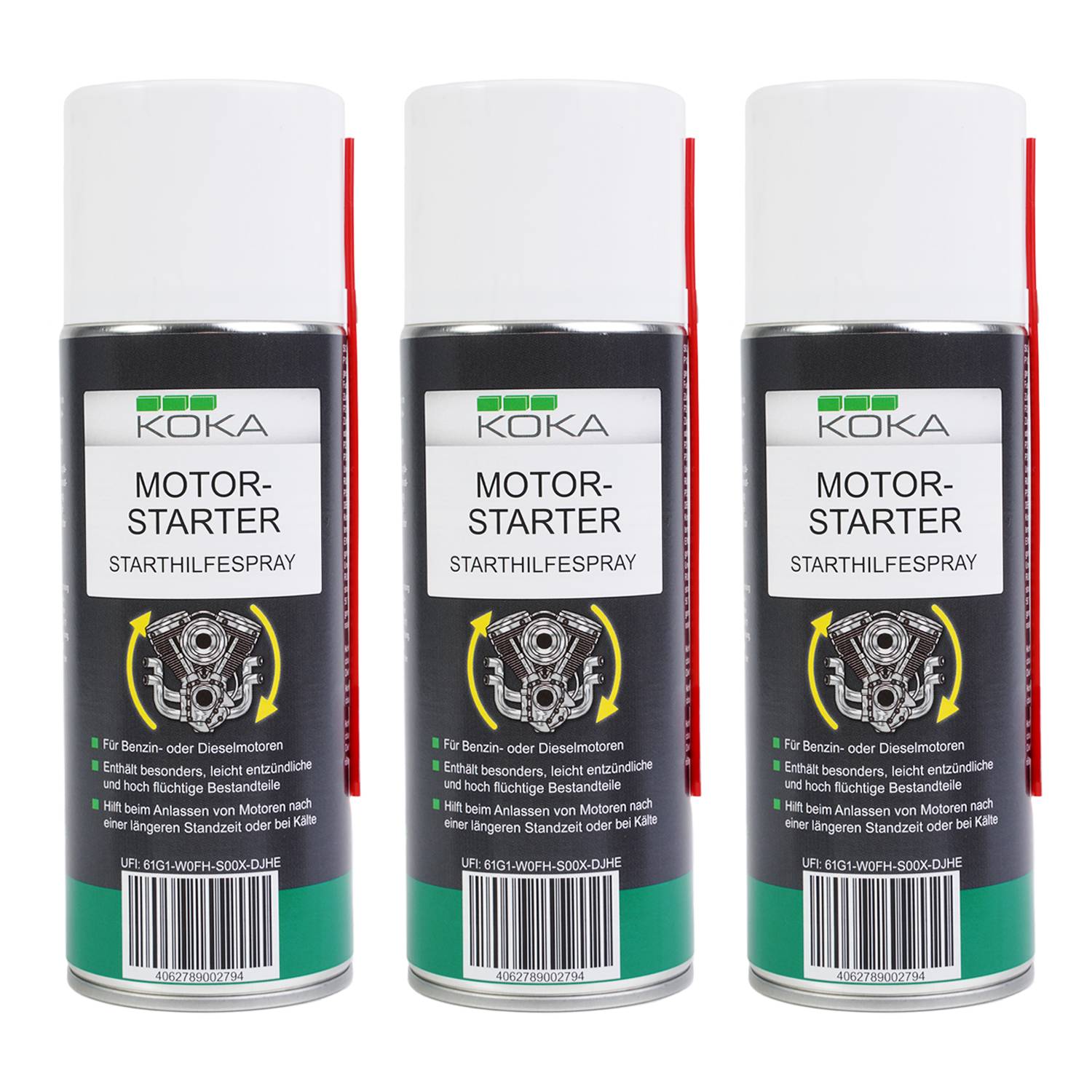 3x Motorstarter-Spray 400ml
