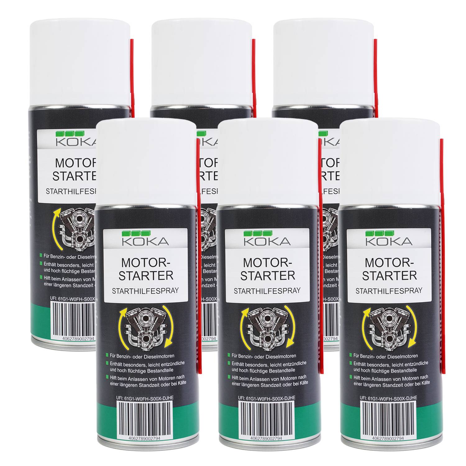6x Motorstarter-Spray 400ml