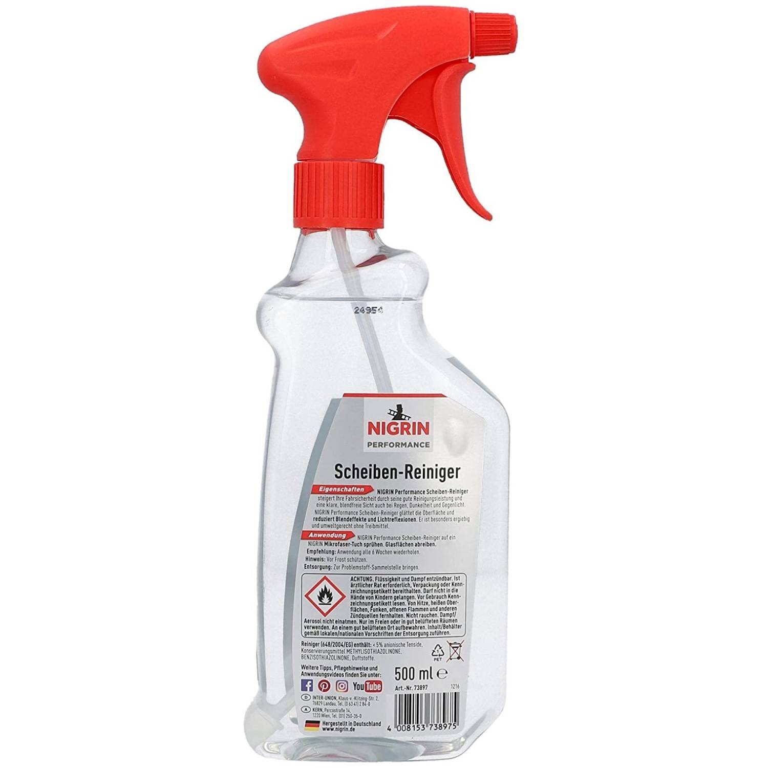Performance Scheiben-Reiniger mit Nikotinlöser 500ml