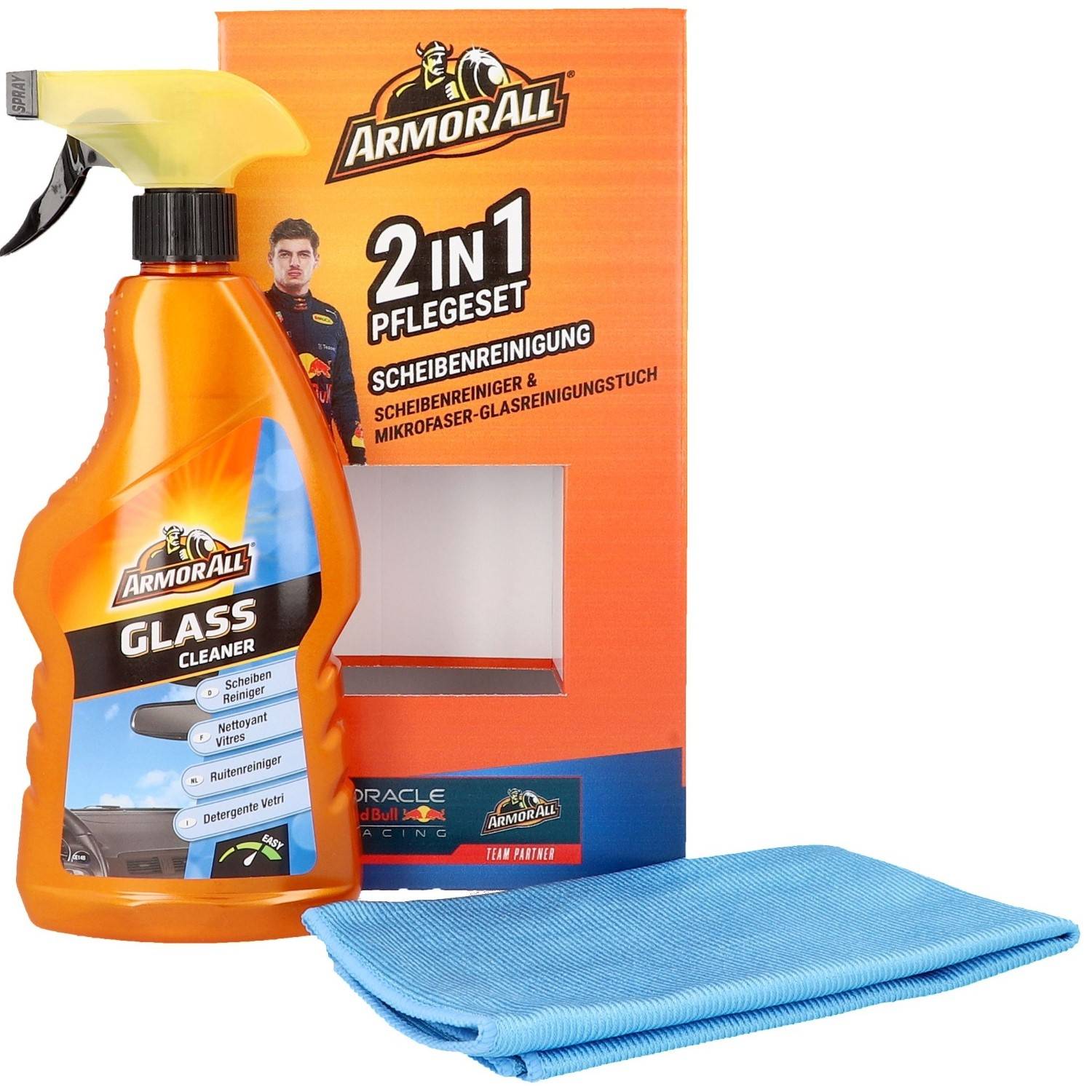 2in1 Scheiben-Reiniger 500ml + Mikrofasertuch