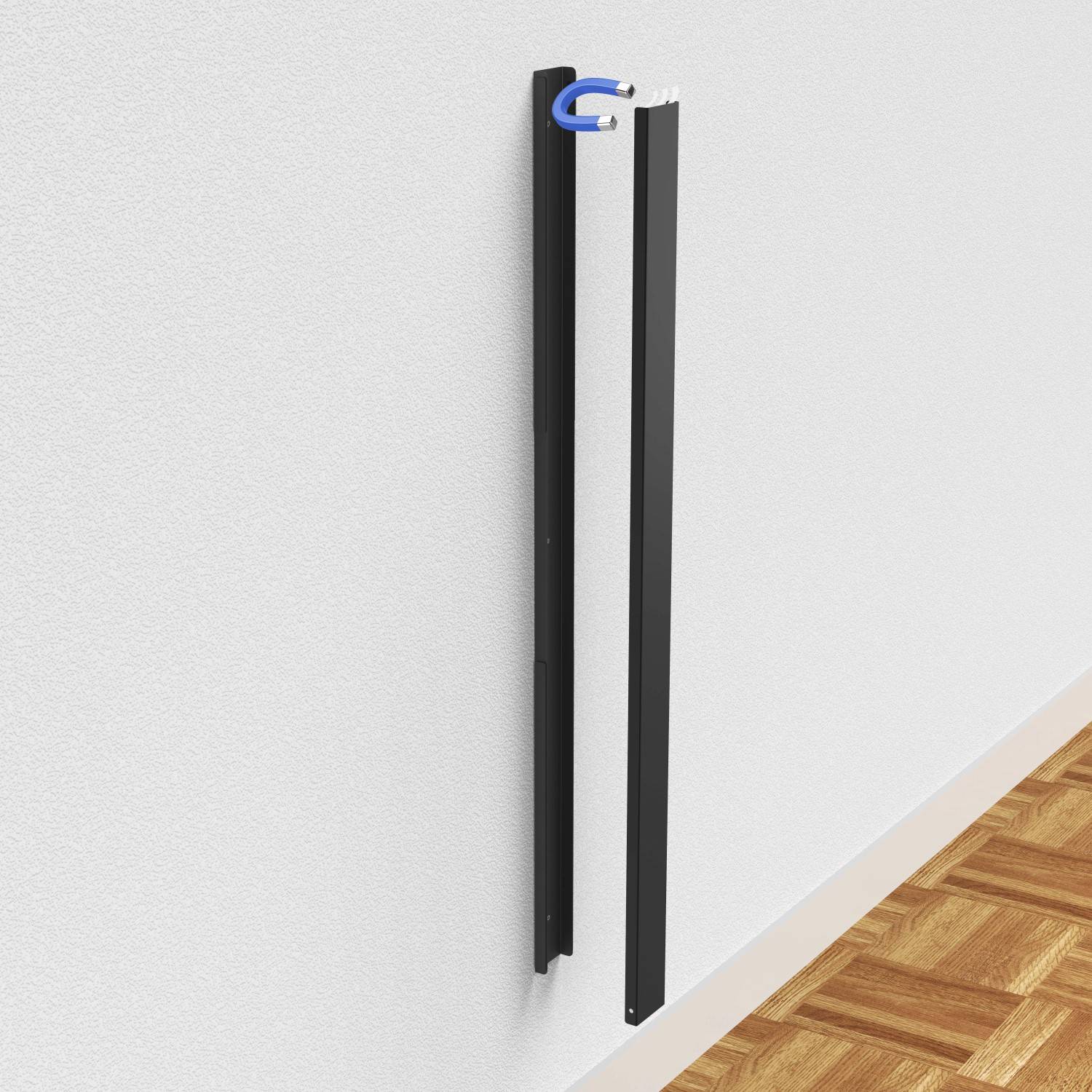 Magnetischer Kabelkanal 90cm Metall Schwarz