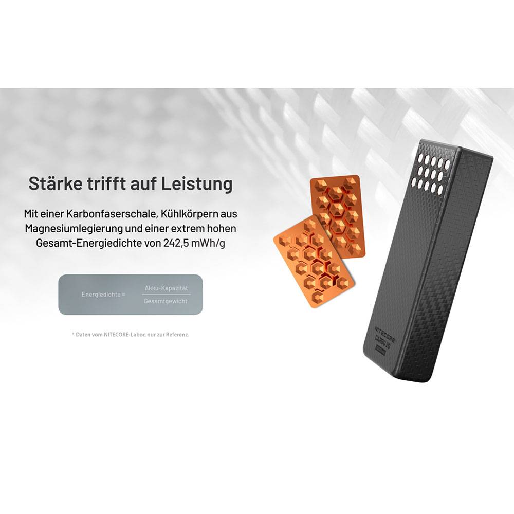 Nitecore Carbo20 Powerbank 20000mAh - Orange