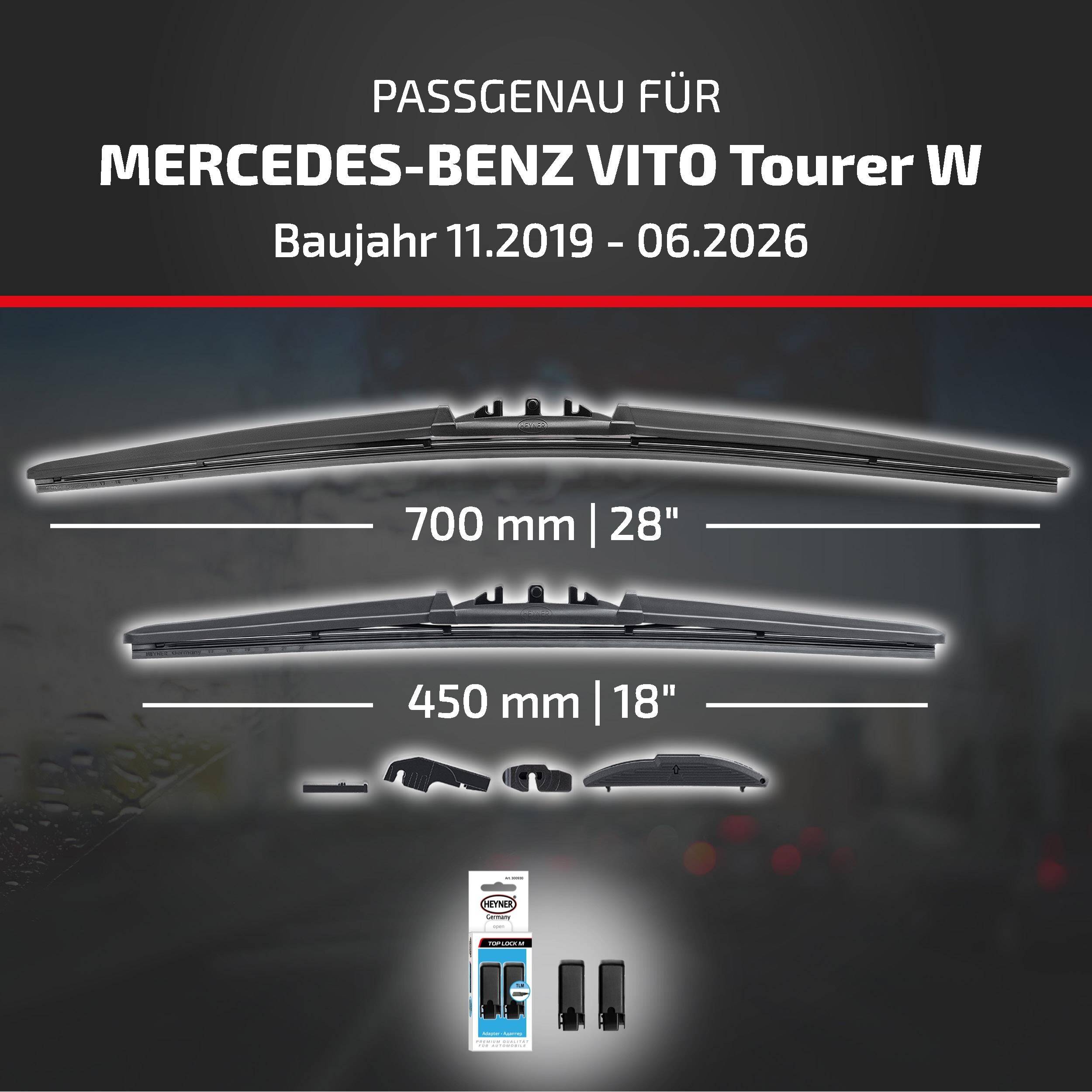 HEYNER® Scheibenwischer für MERCEDES-BENZ VITO Tourer