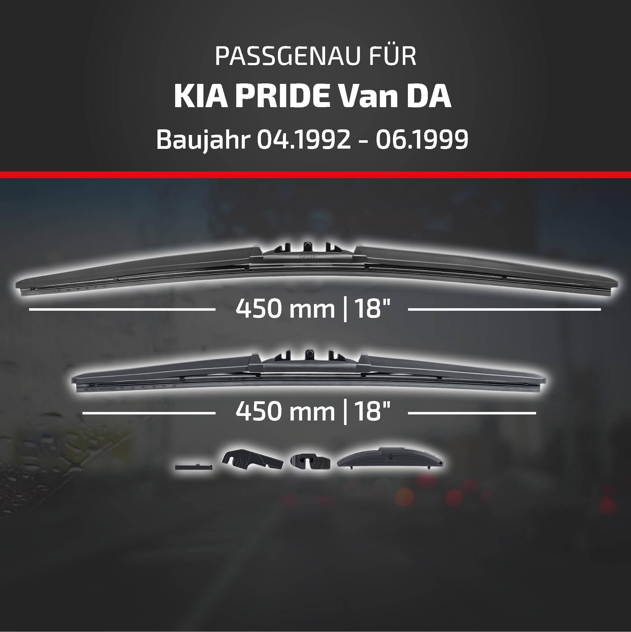 Produktbild mit Wischblättern für „KIA PRIDE Van DA