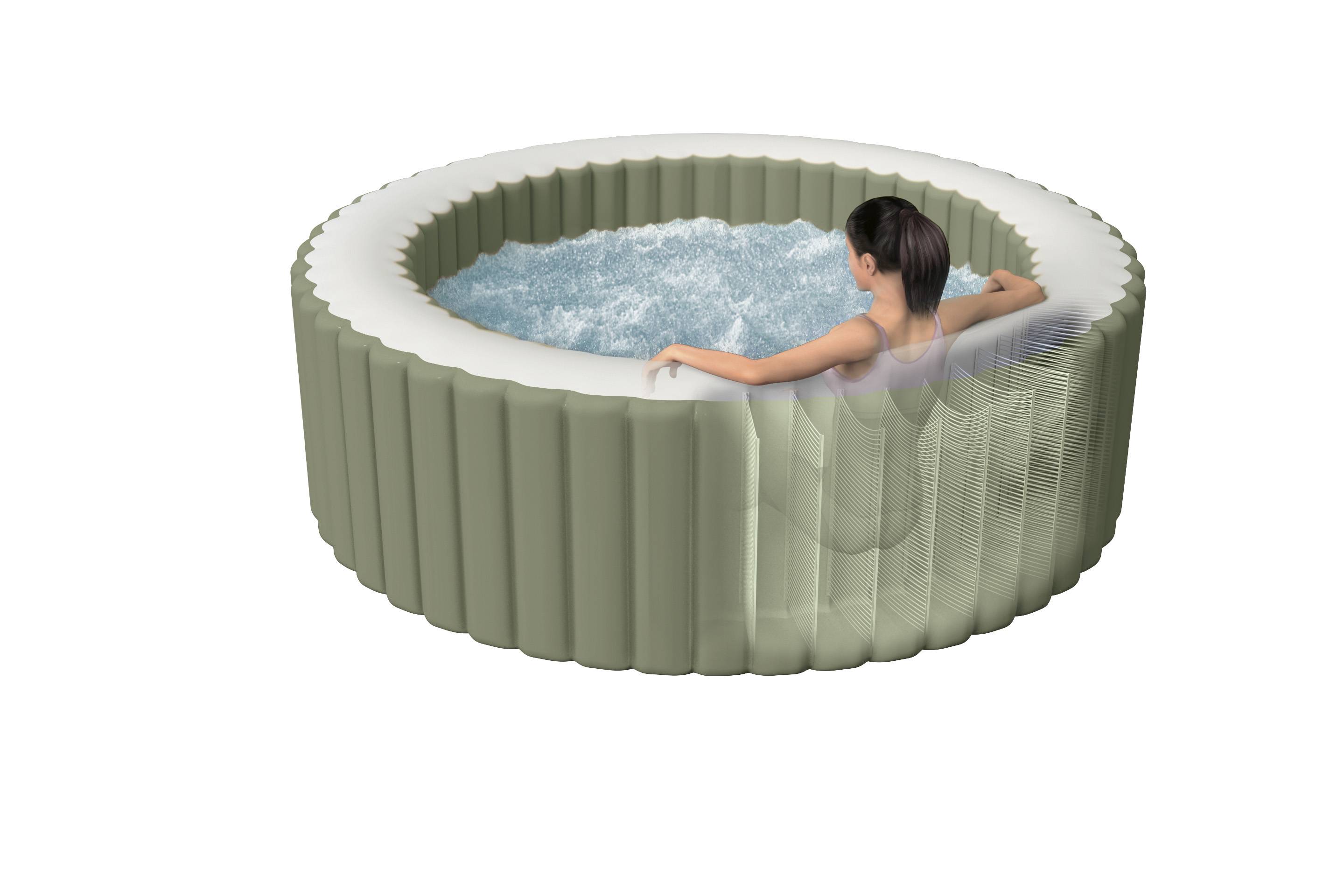 INTEX Whirlpool PureSPA Bubble Massage rund 216x71cm Spa aufblasbar 6 Personen