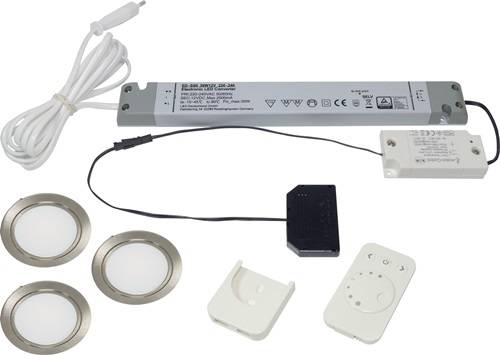 Einbauleuchtenset Chip 58 emotion 12 V 4 W Rahmenfarbe Edelstahloptik L&S