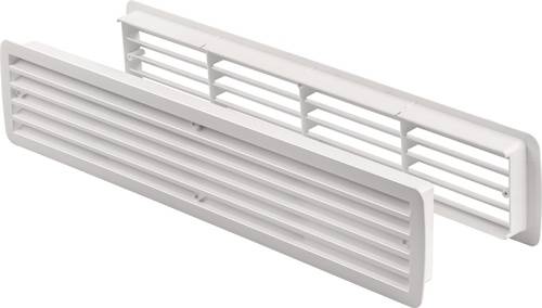 Badezimmerlüftung 9020 CW L.457mm B.92mm Ku.creme weiß Ecken rd HOJU