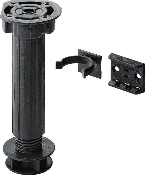 HETTICH 9211983 Sockelverstellfuß Ku.schwarz Bereich 100-150mm HETTICH Kunstst