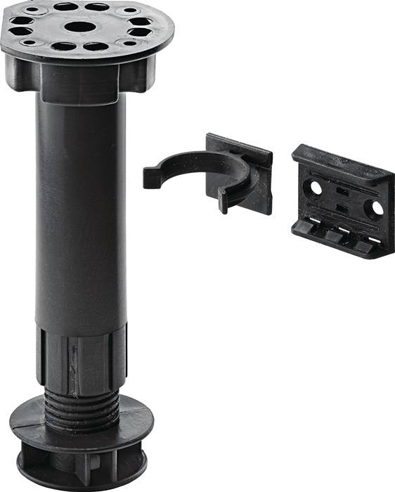 HETTICH 9149108 Sockelverstellfuß Ku.schwarz Bereich 100-170mm HETTICH Kunstst