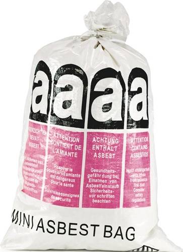 Bändchengewebesack B.700mm H.1100mm 120l Aufdruck:mini Asbest ASUP
