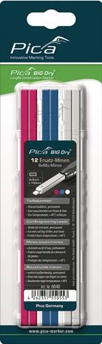 Minenset Pica BIG-Dry 4x rot/4x blau/4x weiß b.40Grad stabil 12 Minen/Set
