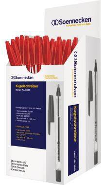 Soennecken Einwegkugelschreiber 3610 Nr.1 Kappe rot 50 St./Pack.