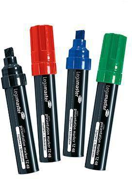 Legamaster Flipchartmarker TZ48 7-155594 4-12mm sort. 4 St./Pack.