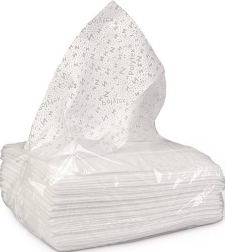 Tü.Polytex®light 1-lagig,m.Polytex-Präg.weiß L.ca.400 mmxB.ca.420mm 12x35St.=420