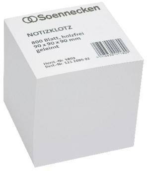 Soennecken Notizklotz 5803 9x9x9cm 800Blatt weiß