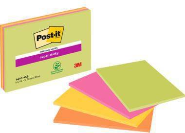 Post-it Haftnotiz Meeting Notes 6445-4SS 152x101mm 4St
