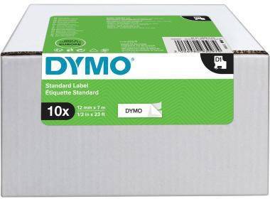 DYMO Schriftbandkassette D1 2093097 12mmx7m sw auf ws 10St.