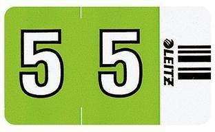 Leitz Ziffernsignal 5 Orgacolor 66050000 23x30mm grün 100 St./Pack.