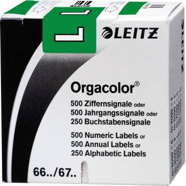 Leitz Buchstabensignal Orgacolor 66211000 L grün 250 St./Pack.