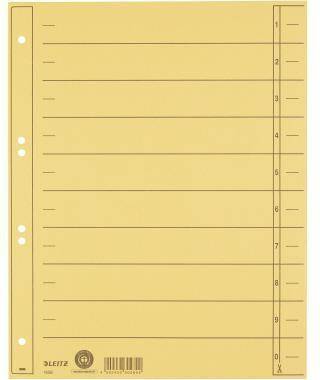 Leitz Trennblatt 16580015 A4 230g Karton gelb 100 St./Pack.