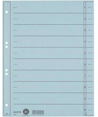 Leitz Trennblatt 16580030 A4 230g Karton hellblau 100 St./Pack.